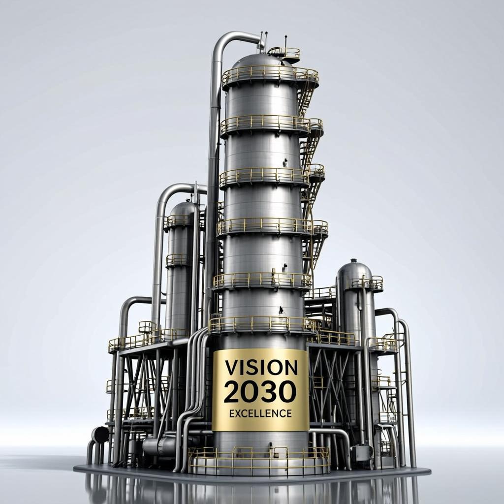 Colonne Distillation Pétrole 60m