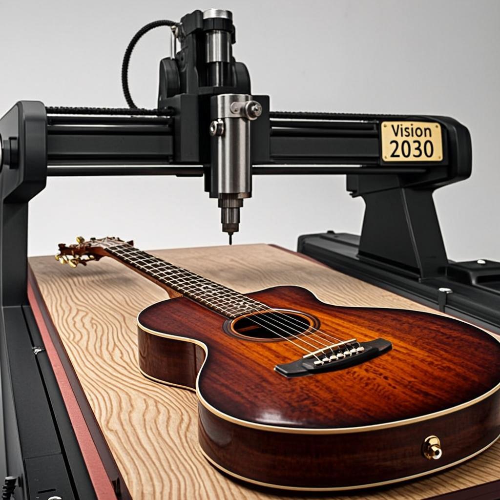 Machine Découpe Bois Guitare CNC Bois Massif
