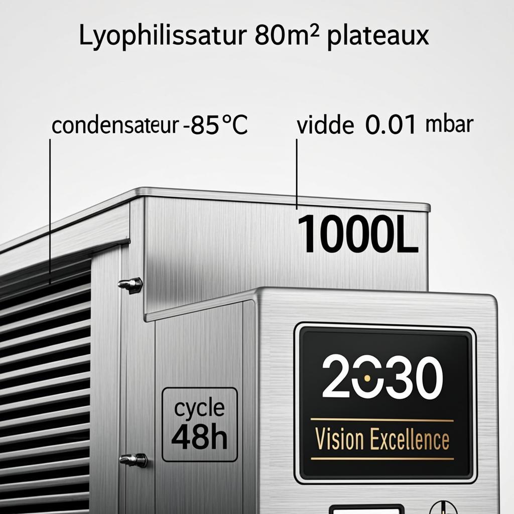 Lyophilisateur 80m² Plateaux