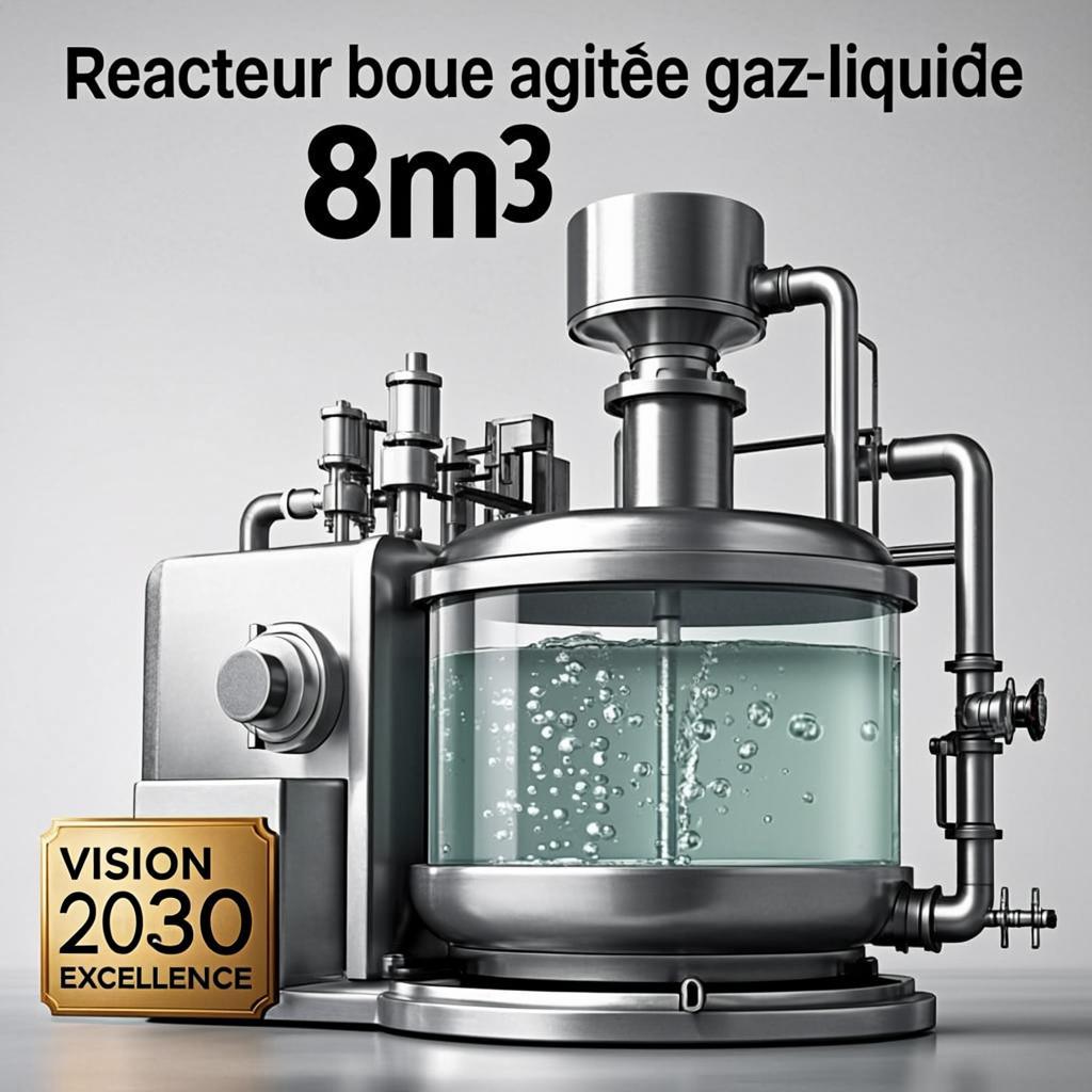 Réacteur Boue Agitée Gaz-Liquide 8m
