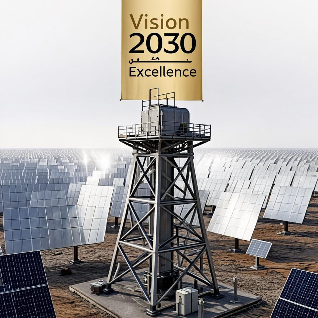 Tour Centrale Solaire Heliostat 200m