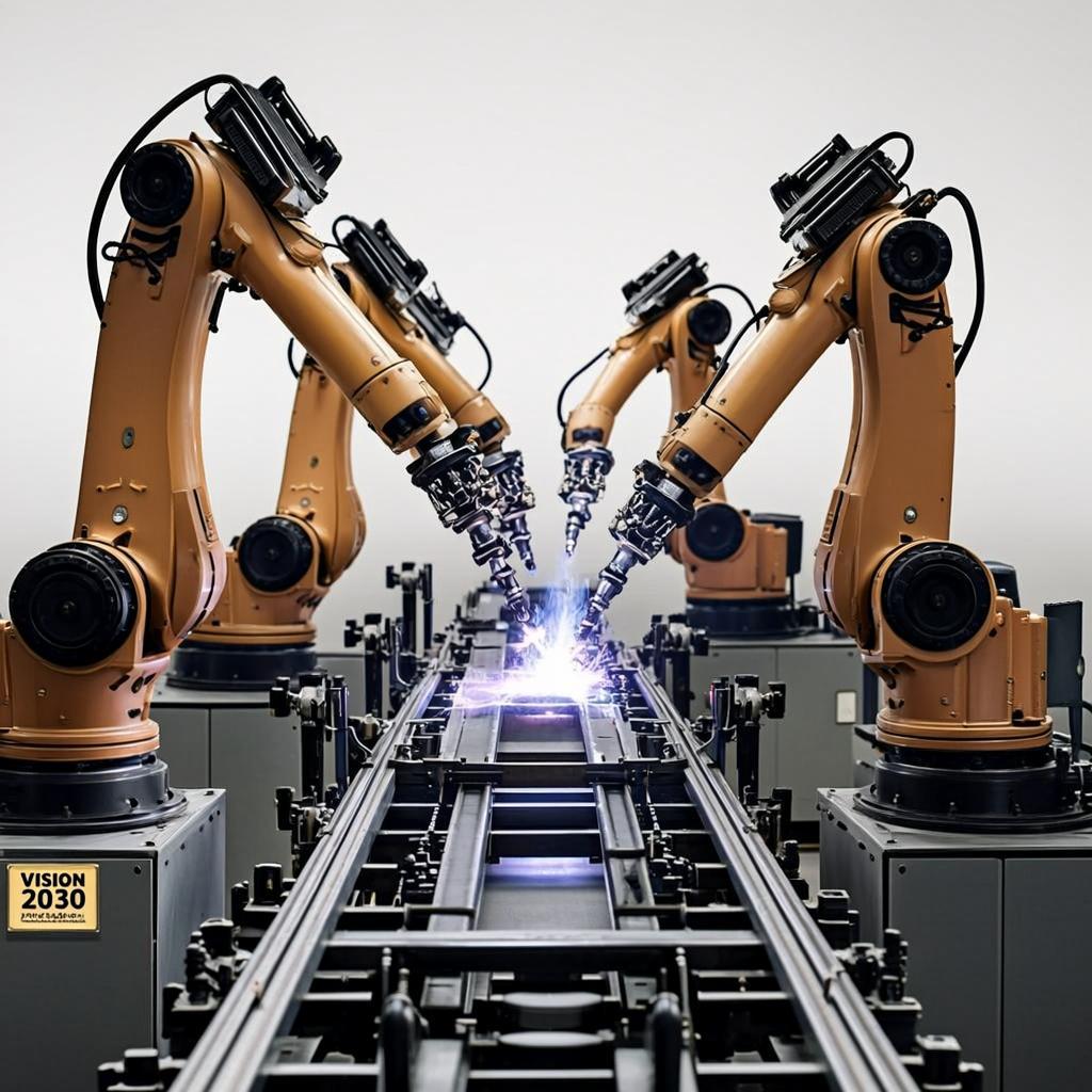 Ligne Soudure Convoyeur Robotisée 5m/min